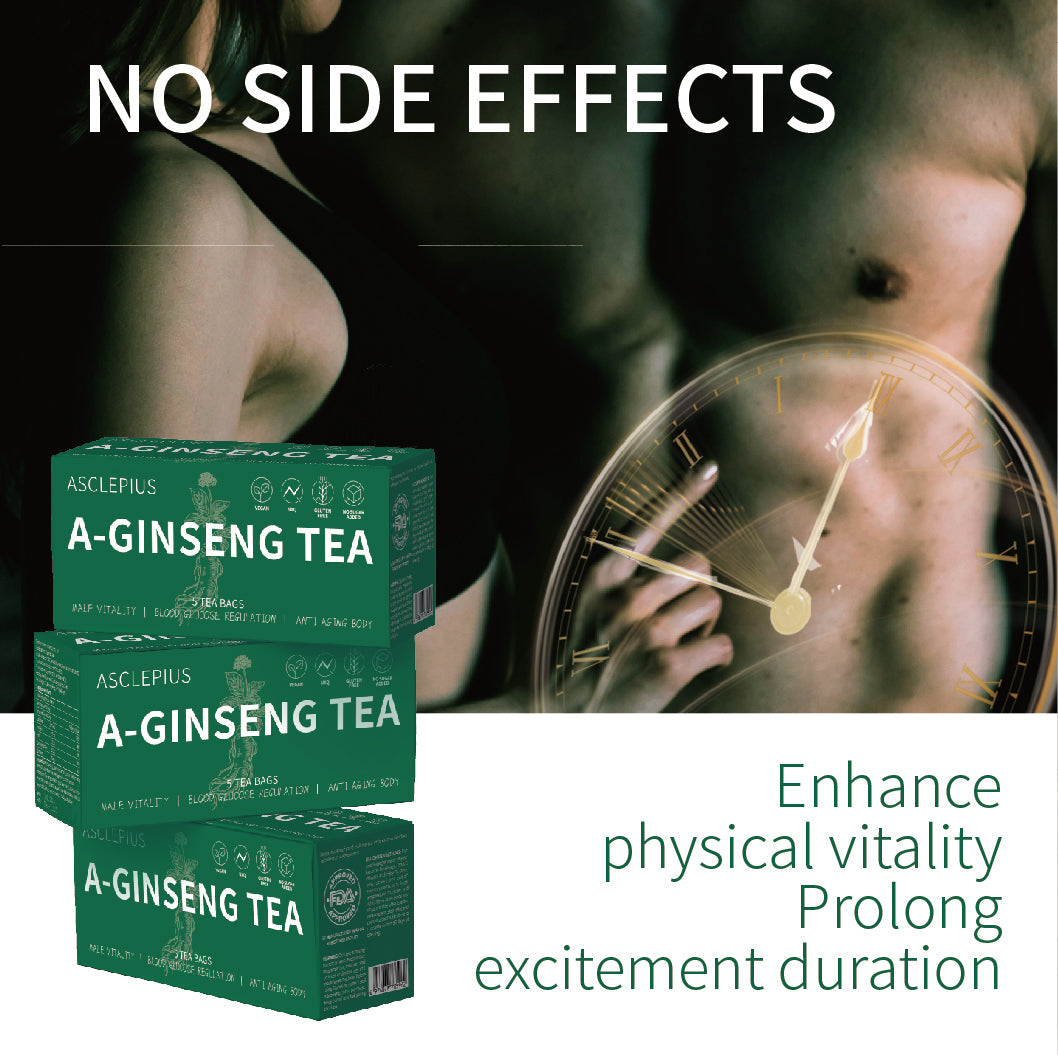 【NXQ】TÉ DE A-GINSENG: Ayuda a regular el azúcar en sangre, un ginseng entero y 5 materias primas, 5 bolsitas de té