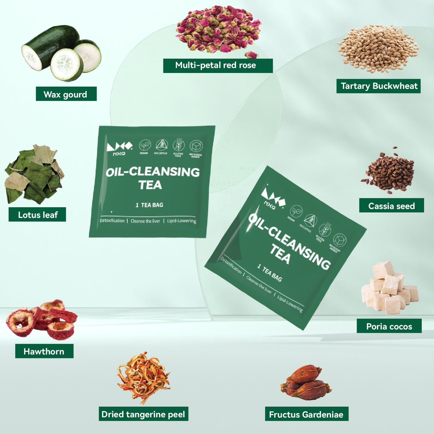 【NXQ】OIL-CLEANSING TEA:Enhancement of renal function