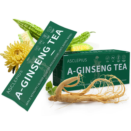 【NXQ】A-GINSENG TEA：Helps with blood sugar regulation, A whole ginseng and 5 raw materials, 5 Tea Bags