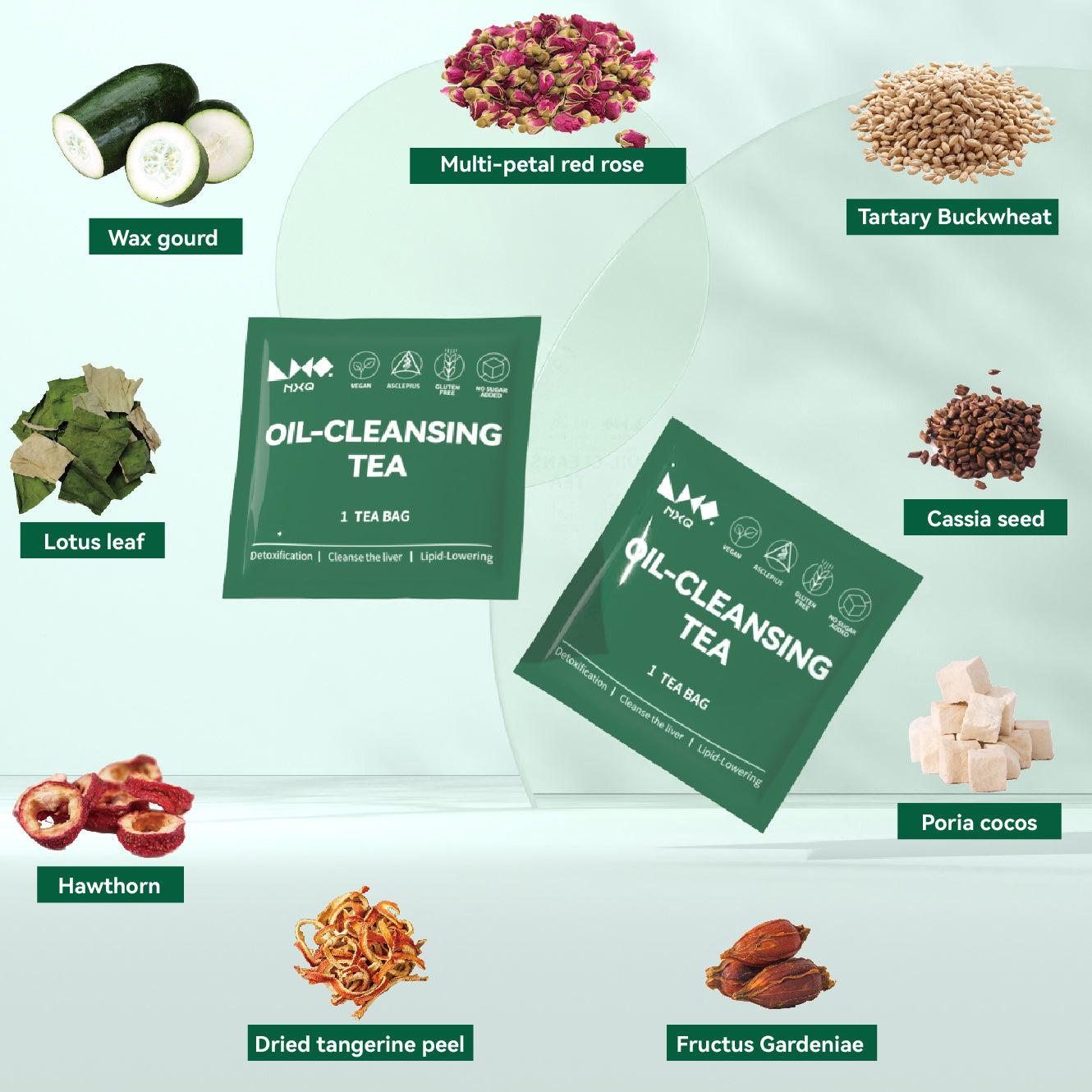 【NXQ】OIL-CLEANSING TEA：Enhances liver function and makes staying up late less scary